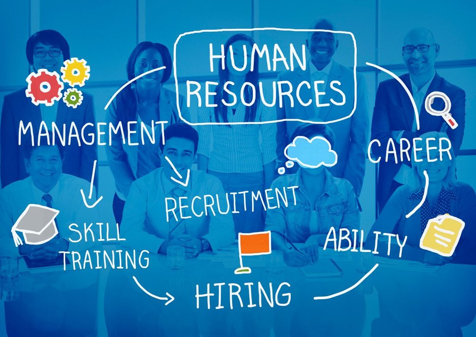 HR team in a meeting reviewing recruitment, hiring and career development workflows